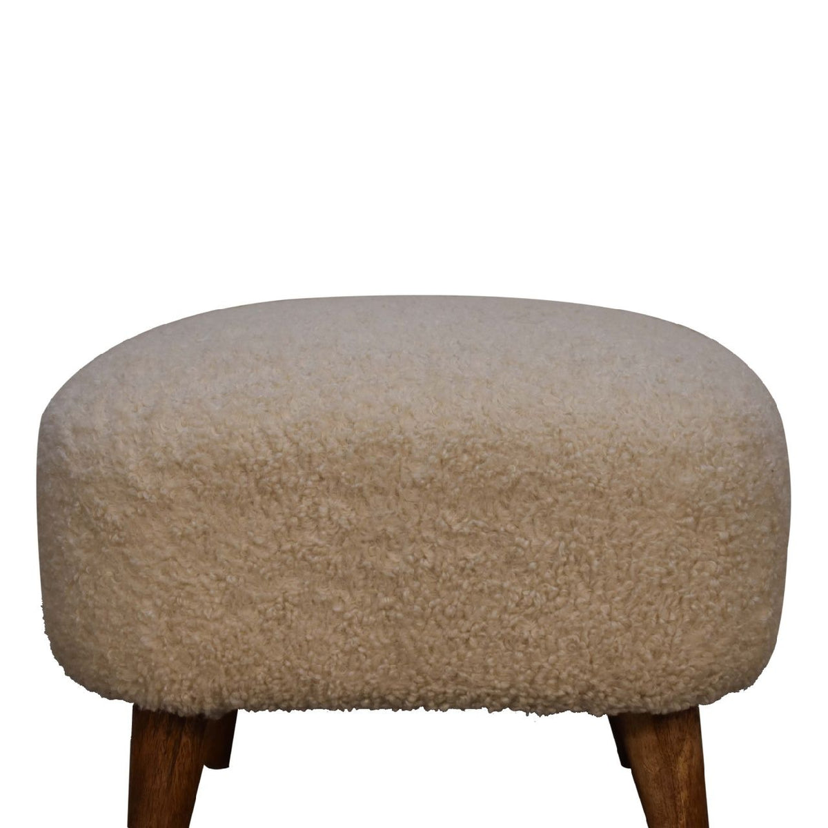 Square Footstool - Cream