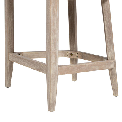 Newport - Coastal Curved Back Upholstered Counter Stool - Gray