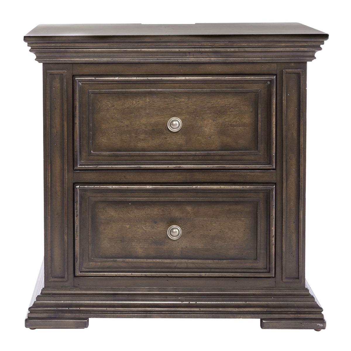Big Valley - 2 Drawer Night Stand w/ Charging Station