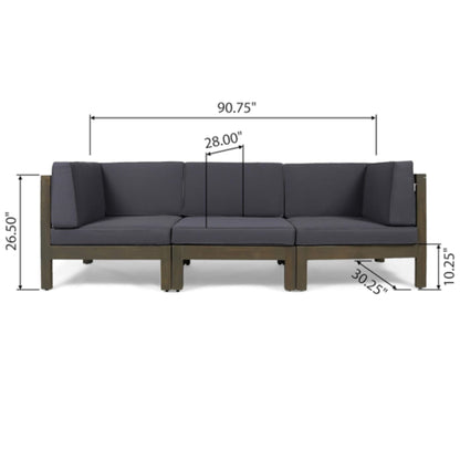 Oana - 3 Piece Sofa Set With Water Resistant Cushions