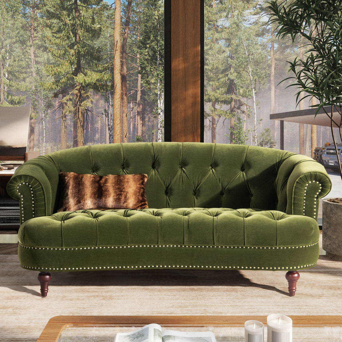 La Rosa - Victorian Chesterfield Loveseat