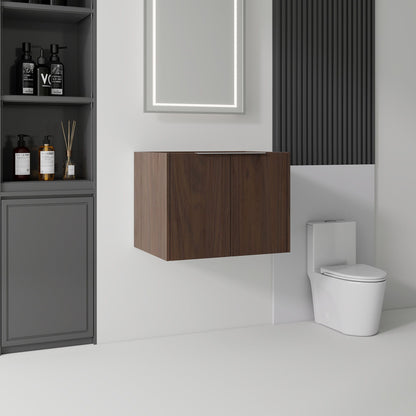 Floating Bathroom Vanity Cabinet With Soft Close Double Doors, Spacious Interior Storage, Wall Mounted, Cabinet Only