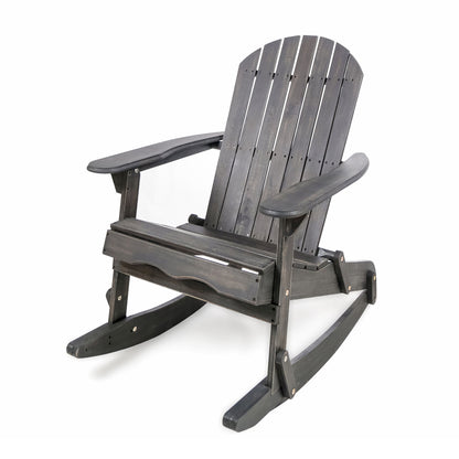 Outdoor Adirondack Rocking Chair With Hand Crafted Details