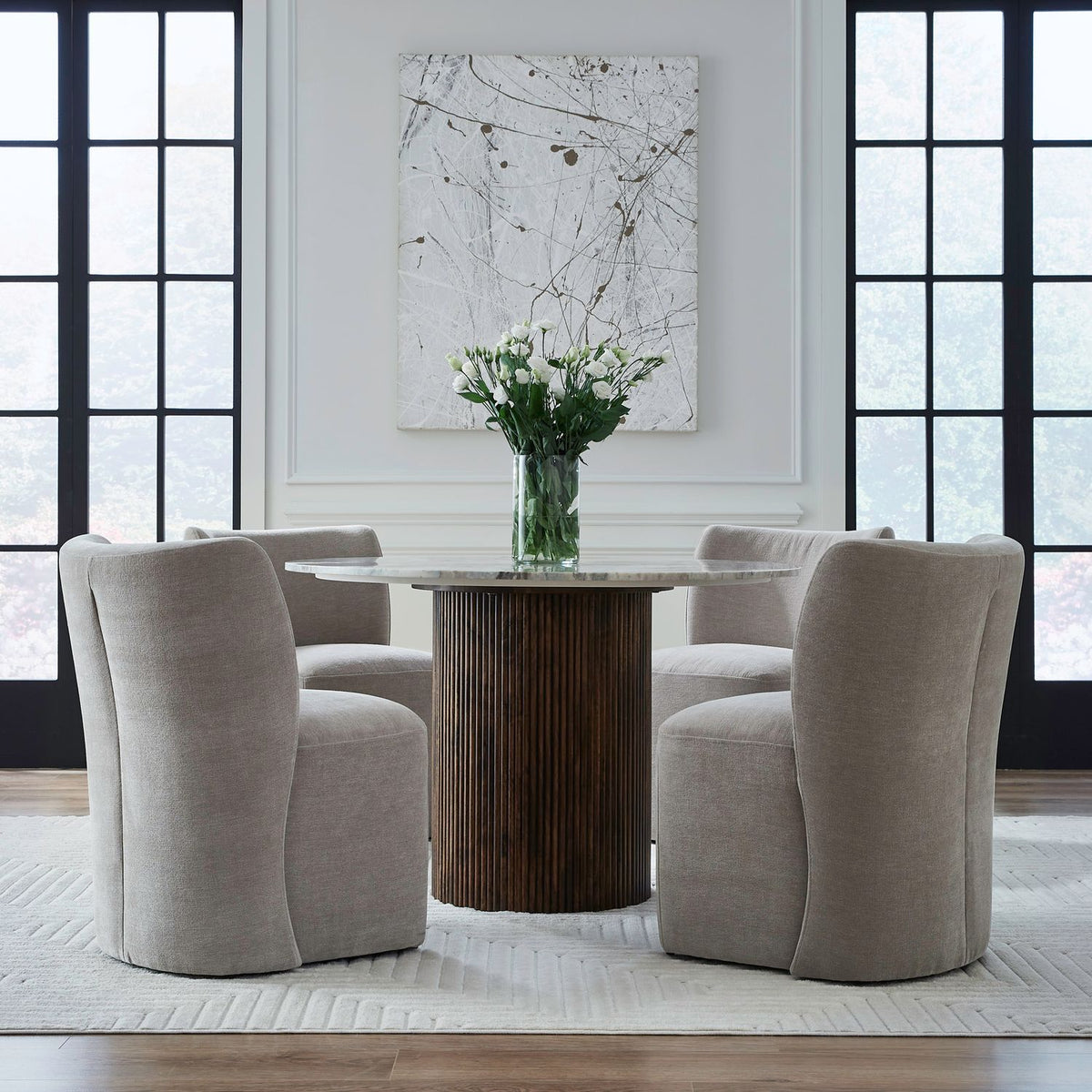 Accent Dining - Dining Chair With Casters Accent