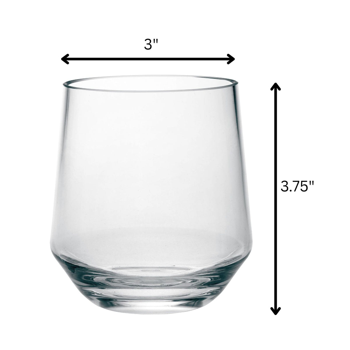 Leadingware Unbreakable Tritan Wine Glass (Set of 4), Bpa Free, 12Oz - Clear