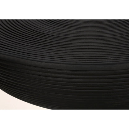 Round Accent Table, Indoor Outdoor - Black