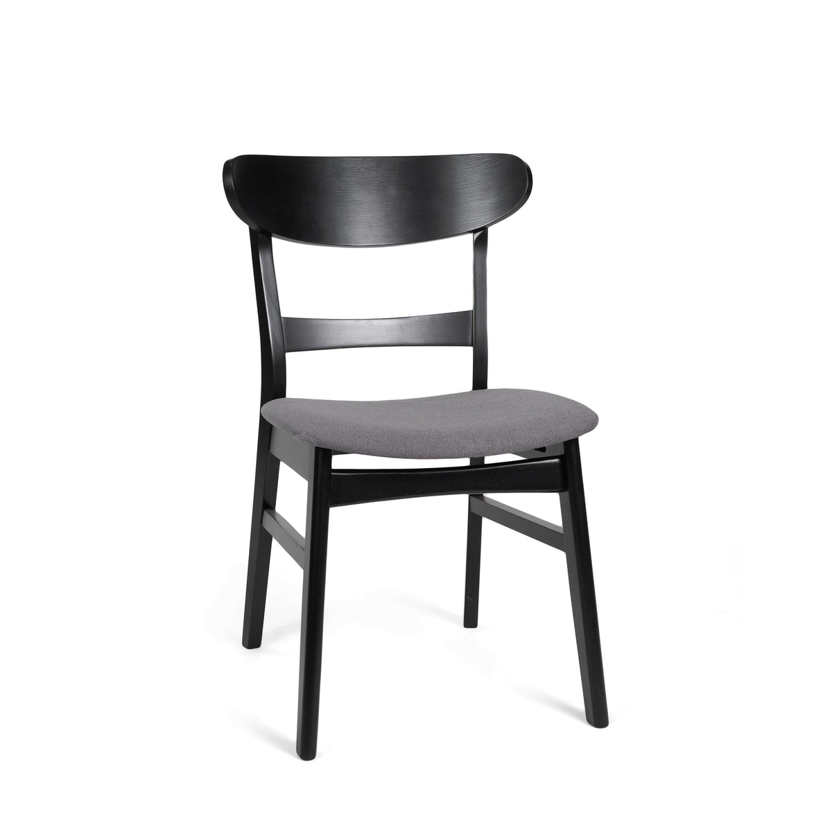 Modern Dining Chair With Upholstered Seat And Wood Frame