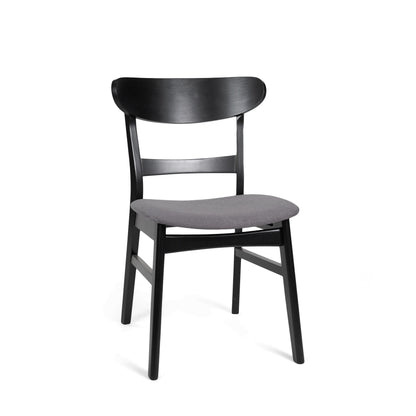 Modern Dining Chair With Upholstered Seat And Wood Frame