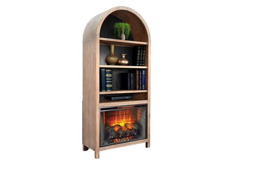 Chill Arch Bookcase With 33" Fireplace Option