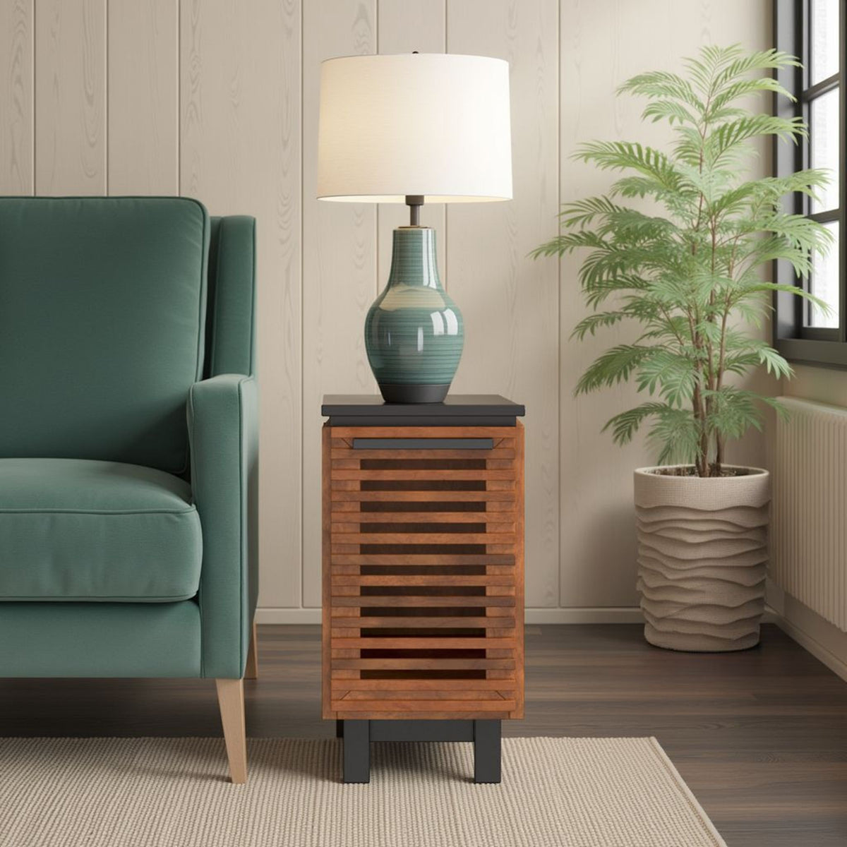 Chairside Table - Black / Bourbon
