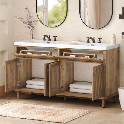 Bathroom Vanity With Double Sink, Large Storage Space