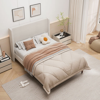 Upholstered Bed & High Headboard Design
