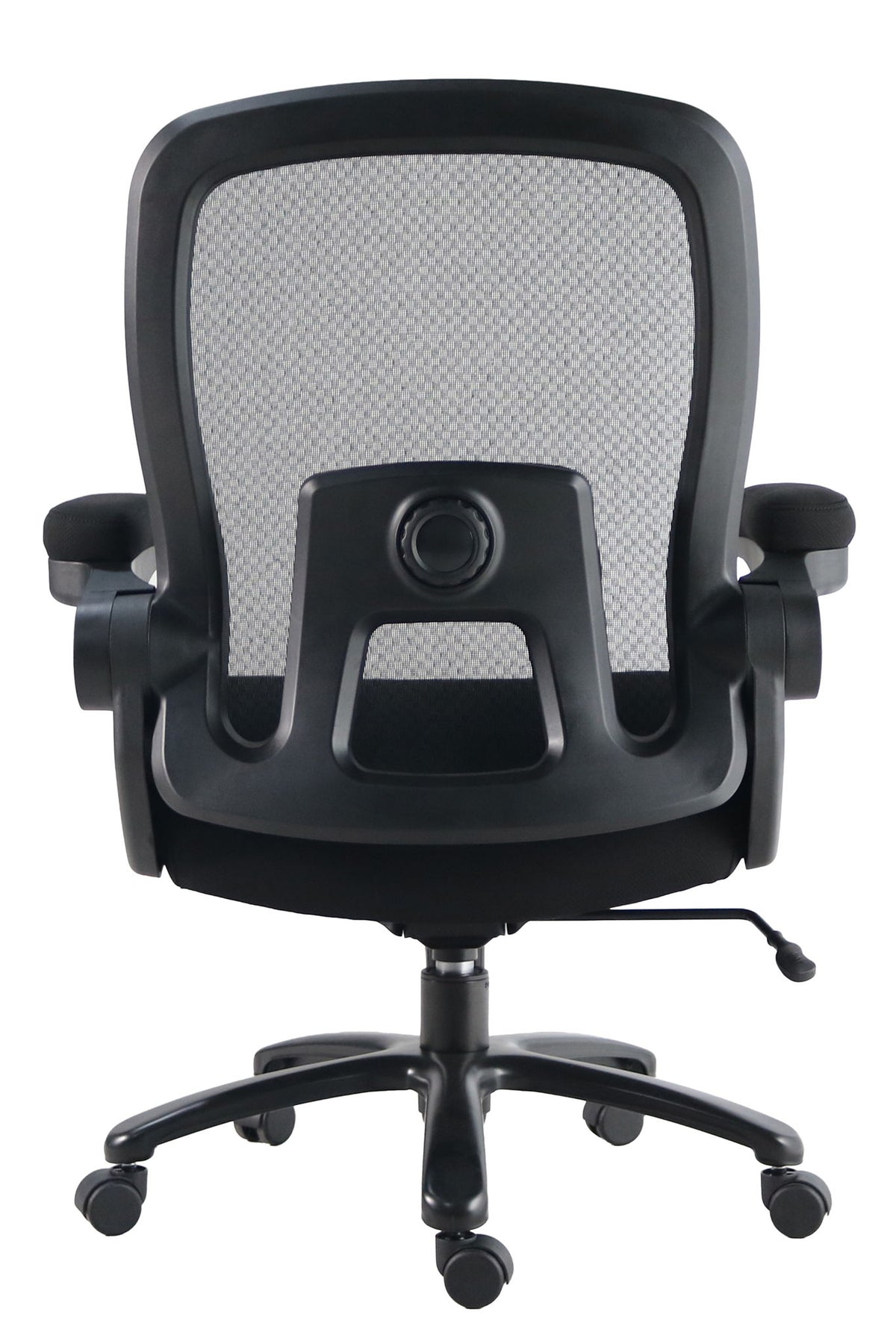 Dc - Mesh Desk Chair Big Man 500 Lb Lumbar - Black