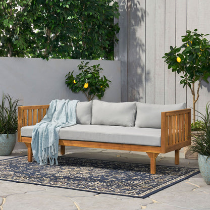 Claremont - 3 Seater Daybed Teak Acacia Wood Water Resistant Cushions