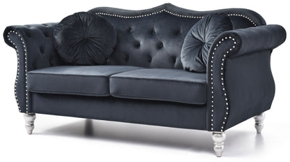 Stylish Flared Arm Loveseat