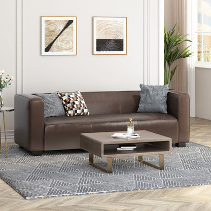 Contemporary 3 Seater Sofa With Tuxedo Design