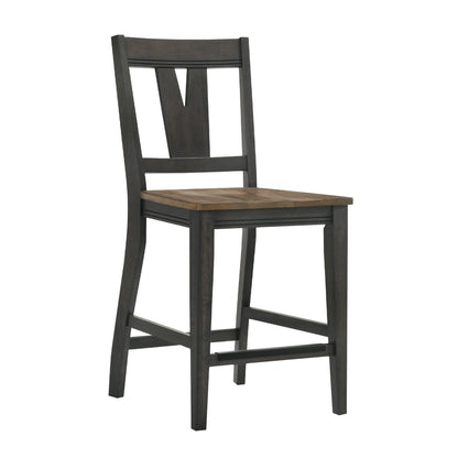 Harper - Splat Stool - Brushed Brown / Pecan
