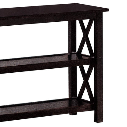 Sofa Table With Shelf - Brown