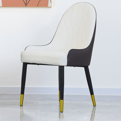 Modern Sponge-Filled Dining Chair, Solid Wood Metal Legs, Suitable For Restaurants, Living Rooms And Rooms (Set of 2)