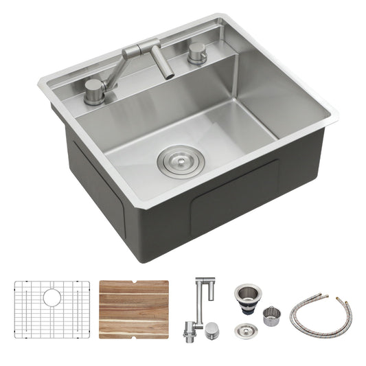 Undermount Bar Sink With Folding Faucet