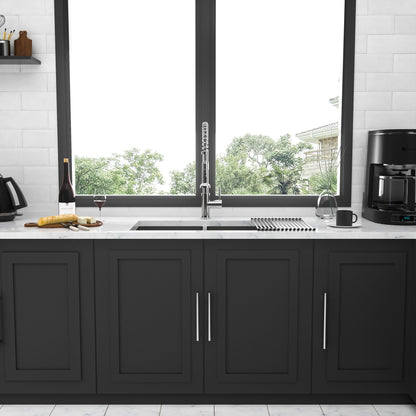 Modern Double Bowl Undermount Kitchen Sink 50 / 50 Design Stainless Steel