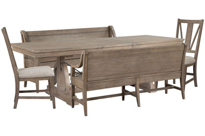 Paxton Place - Extendable Trestle Dining Table Set