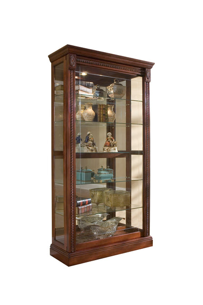 Curios - Lighted Sliding Door 5 Shelf Curio Cabinet