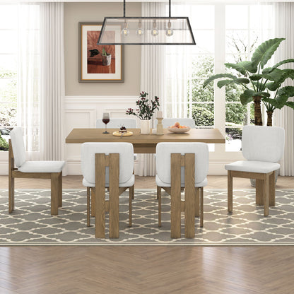Dining Table Set For 6 With Upholstered Chairs
