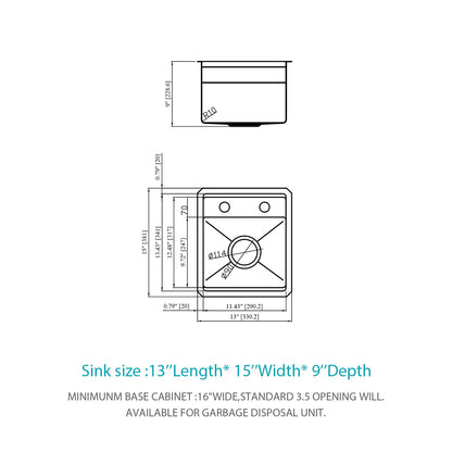 Undermount Bar Sink With Folding Faucet