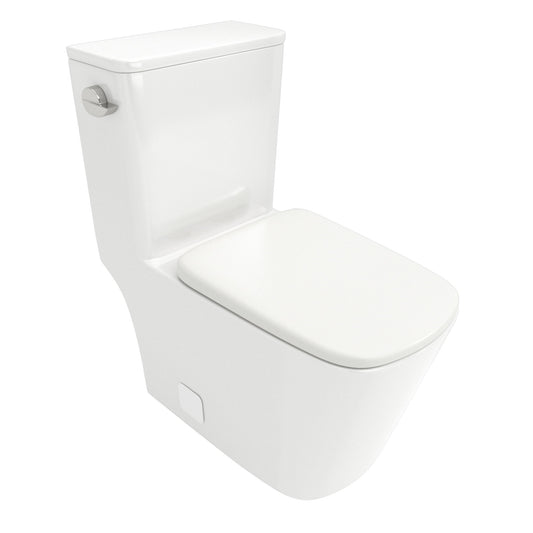 1 Piece Toilet With Single Flush And Soft Closing Seat - White