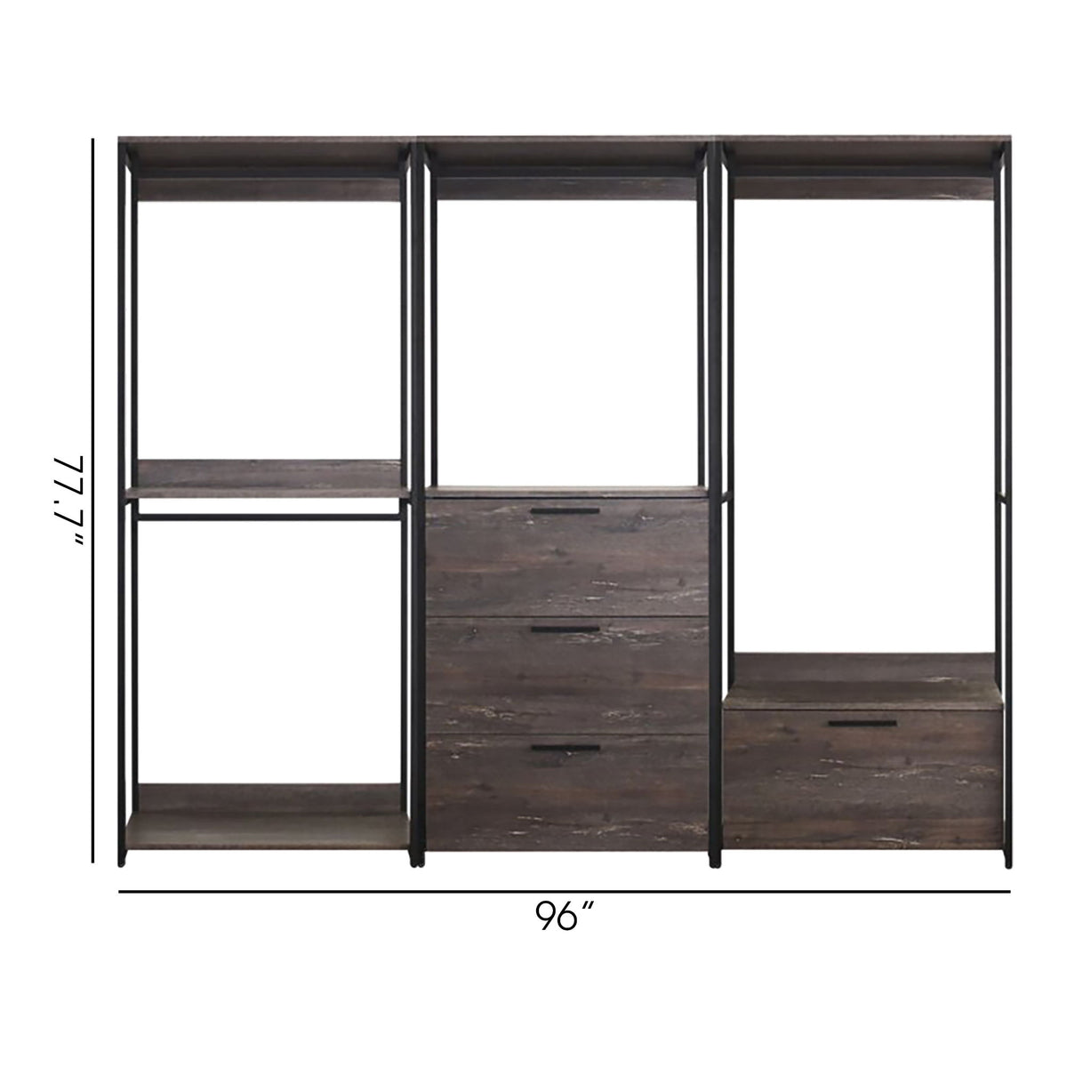 Monica - Walk-In Closet System - Rustic