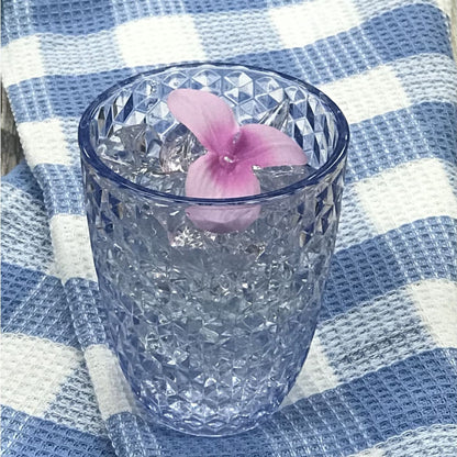 Leading Ware Diamond Cut Acrylic Glasses Drinking (Set of 4)