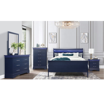 Charlston - 5 Piece Bedroom Set With LED Headboard