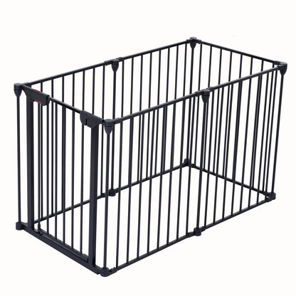 Adjustable Safety Gate Play Yard Metal Doorways Fireplace Fence Christmas Tree Fence Gate For House Stairs Gate Prohibited Area Fence