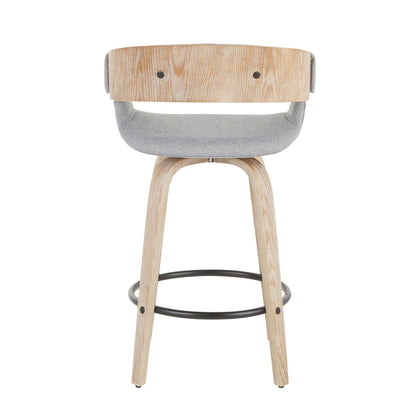 Elisa - Farmhouse Counter Stool (Set of 2) - Gray