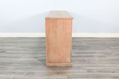 Elena - Modern Wood Display Cabinet With Arched Glass Doors - Umbra / Oak Grove