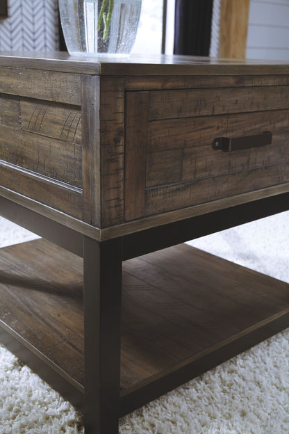 Johurst - Rectangular End Table - Grayish Brown