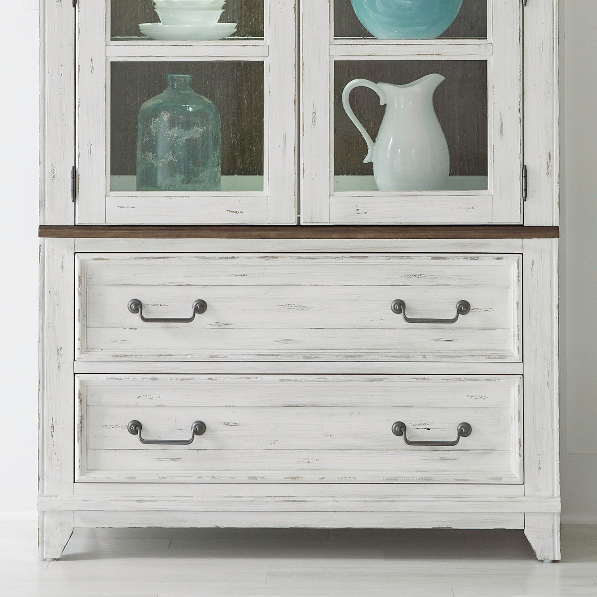 River Place - Curio Base - Riverstone White & Tobacco