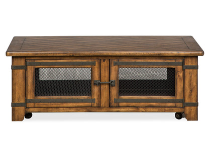 Chesterfield - Lift Top Storage Caster Cocktail Table Set