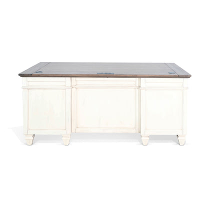 Carriage House - Desk - Cottage White / Europen Dark