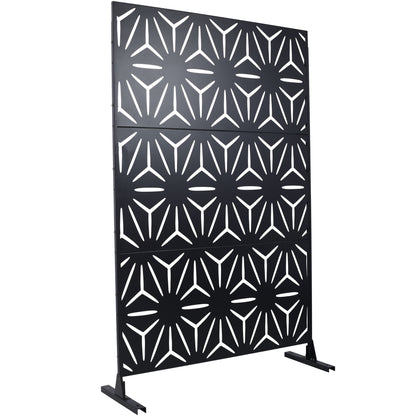 Outdoor & Indoor Metal Privacy Screen, Freestanding Decorative Panels