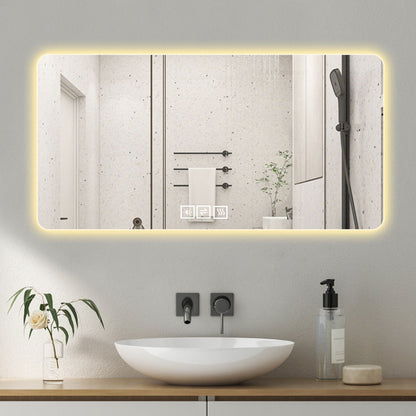 LED Bathroom Mirror With 3 Color Dimmable Backlight