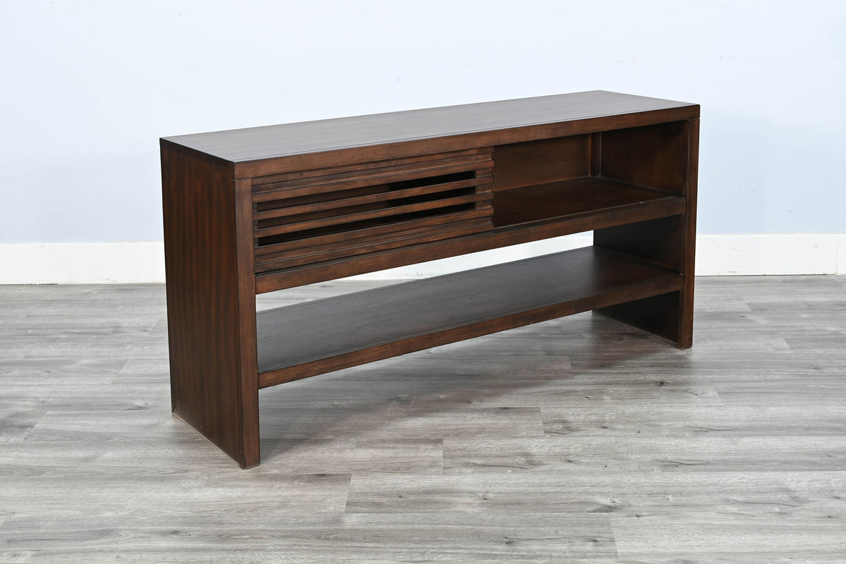Sofa Table With Sliding Door - Coffee Bean
