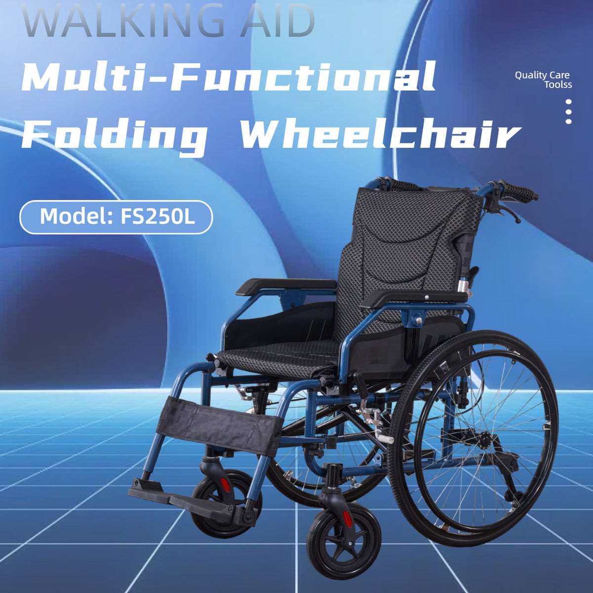 Premium Foldable Transport Wheelchair For Adults