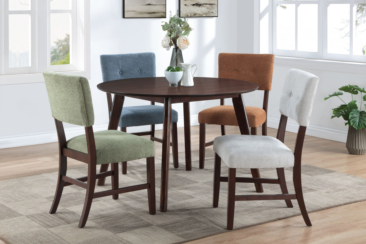 Tioga - 47" Round Table - Brown Cherry
