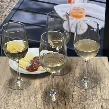 Tritan Hammer - Leadingware Unbreakable Design Plastic Wine Glasses (Set of 4), Bpa Free, 12Oz - Clear