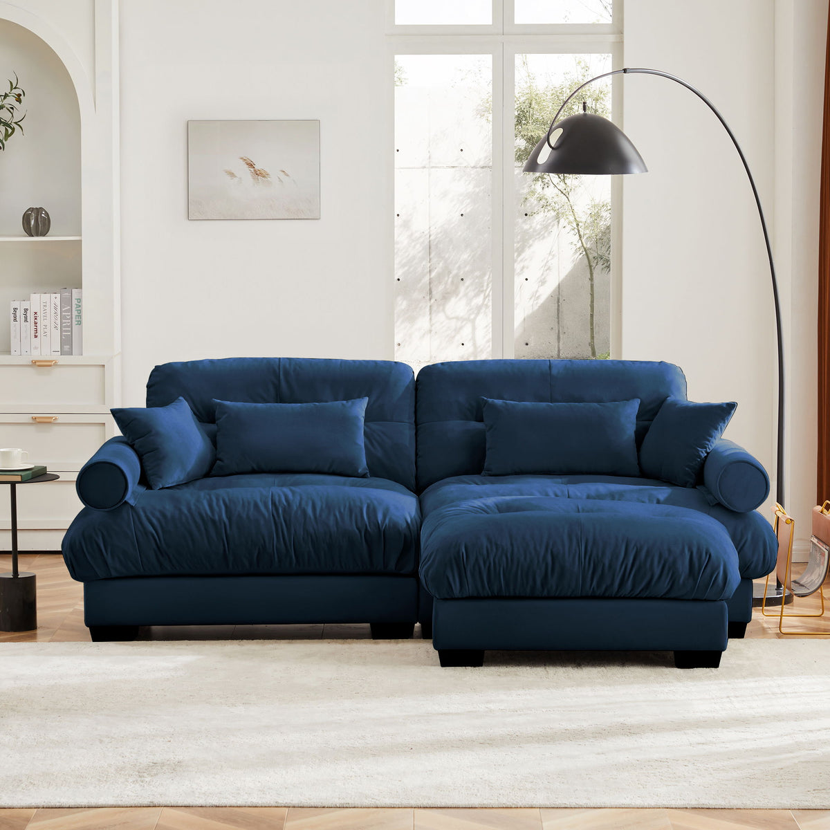 Super Comfort Oversized Modular Sectional Sofa With Movable Ottoman