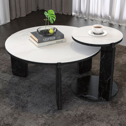 Round Coffee & End Table Set