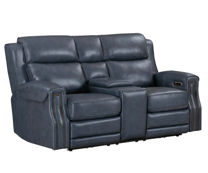 Hensley - Leather Power Reclining Sofa And Loveseat - Marina Dream
