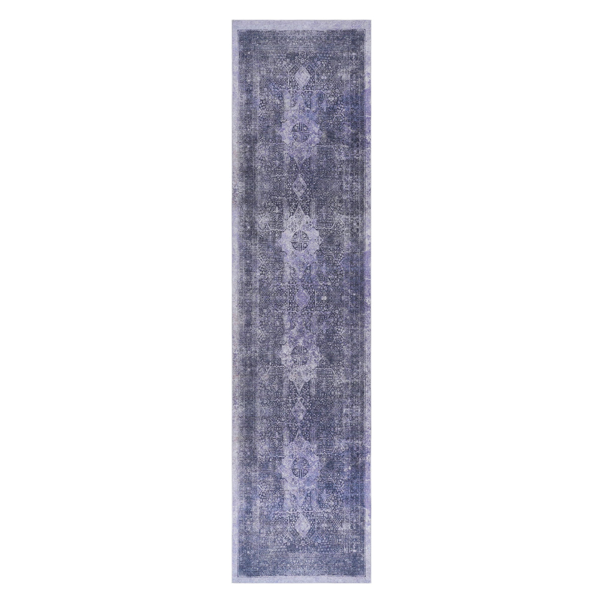 Maval - 2'6'' X 10' Washable Runner Rug - Anthracite